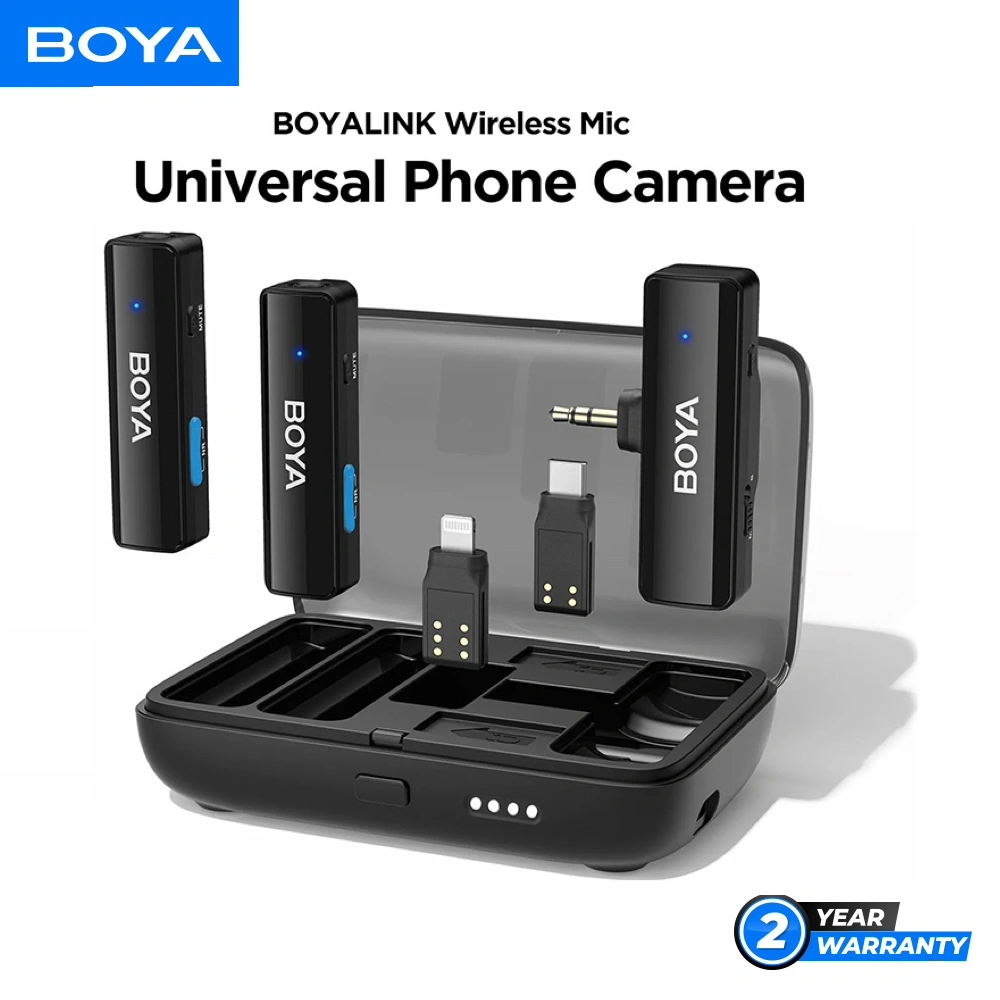 BOYA BOYALINK All-In-One Wireless Microphone System for iPhone & Android BOYA BOYALINK All-In-One Wireless Microphone System for iPhone & Android - Image 1