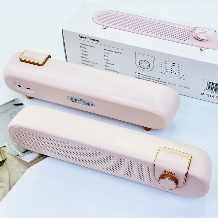 EWA L102 Retro Bluetooth Speaker – Pink EWA L102 Retro Bluetooth Speaker – Pink - Image 1