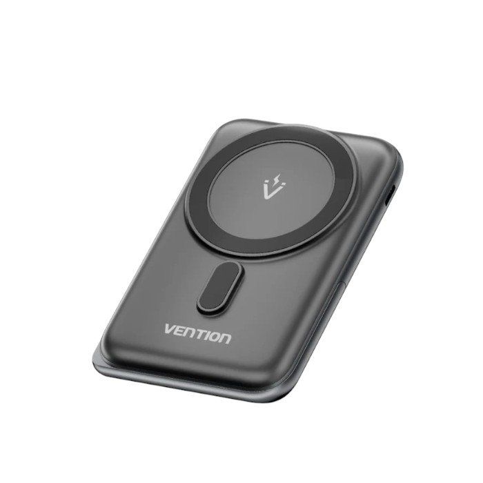 FHN-Photoroom VENTION FHNW0 20W 10000mAh Magnetic Wireless Power Bank – Black - Image 1