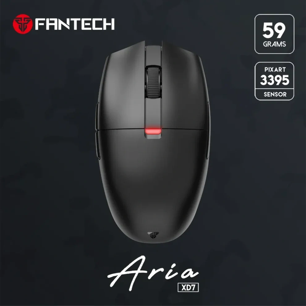 Fantech Aria XD7 Lightweight Wireless Gaming Mouse – Black Color Fantech Aria XD7 Lightweight Wireless Gaming Mouse – Black Color - Image 1