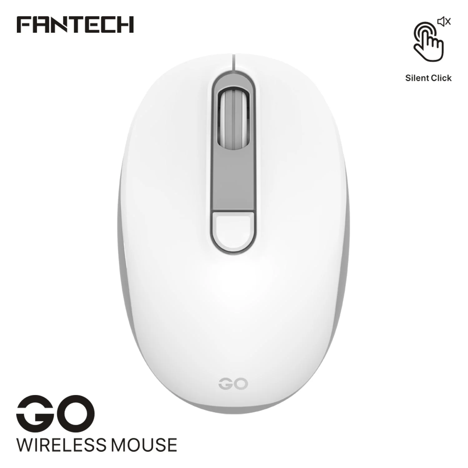 Fantech-Go-W192-White-Silent-Wireless-Mouse-white Fantech Go W192 White Silent Wireless Mouse – White Color - Image 1