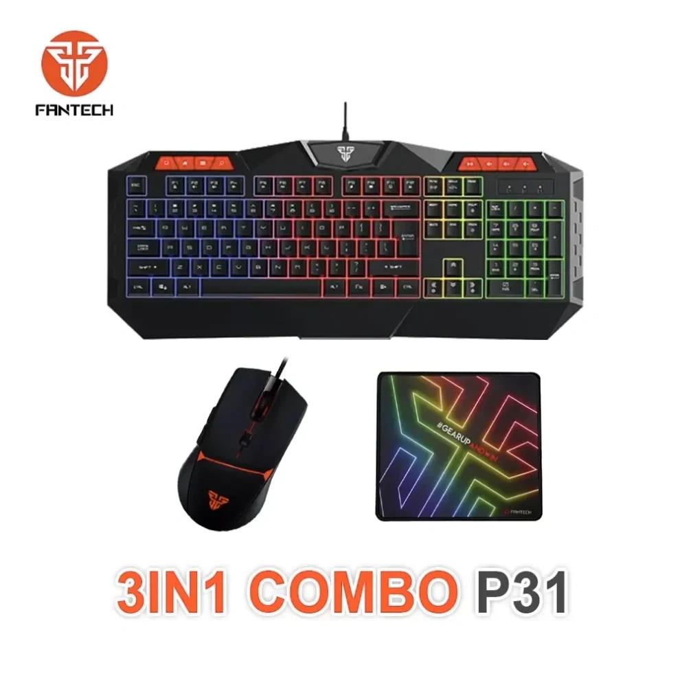 Fantech P31 Keyboard, Mouse & Mousepad Combo Fantech P31 Keyboard, Mouse & Mousepad Combo - Image 1