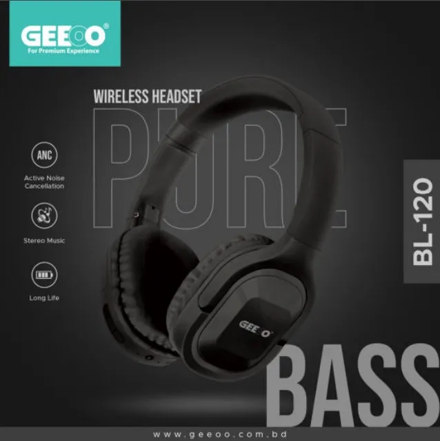 Geeoo-BL-120-ANC-Wireless-Headset Geeoo BL 120 ANC Wireless Headset - Image 1