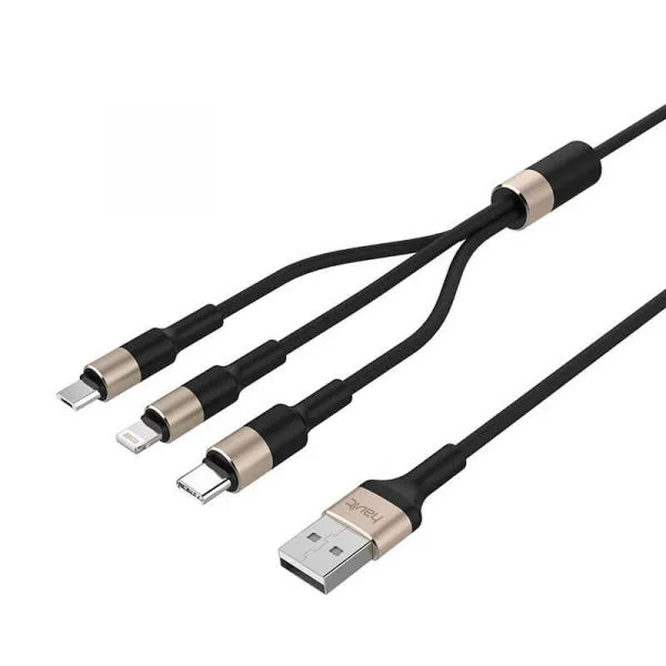 HAVIT-H691-3-In-1-Cable HAVIT H691 3 In 1 Micro USB, Lightning, Type C Data And Charging Cable - Image 1