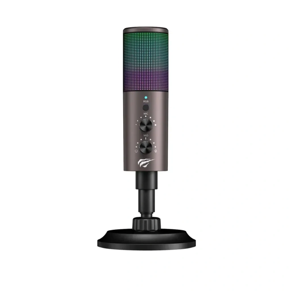 Havit GK61 RGB Recording Live Streaming Gaming Professional Condenser Microphone Havit GK61 RGB Recording Live Streaming Gaming Professional Condenser Microphone - Image 1