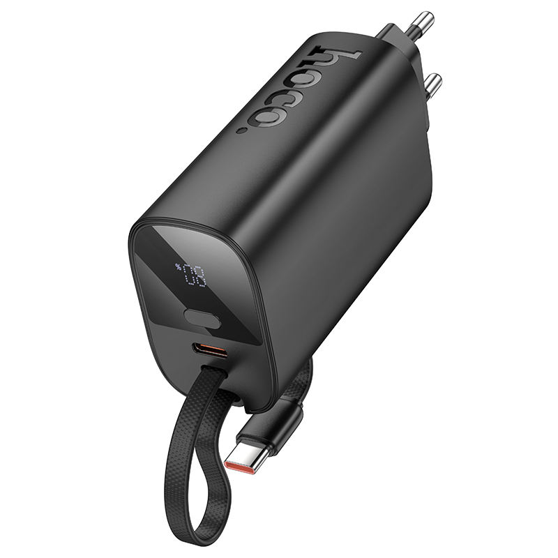 Hoco-J148-Handy-PD20W-5000mAh-Power-Bank-EU-plug Hoco J148 Handy PD20W 5000mAh Power Bank EU plug – Black - Image 1