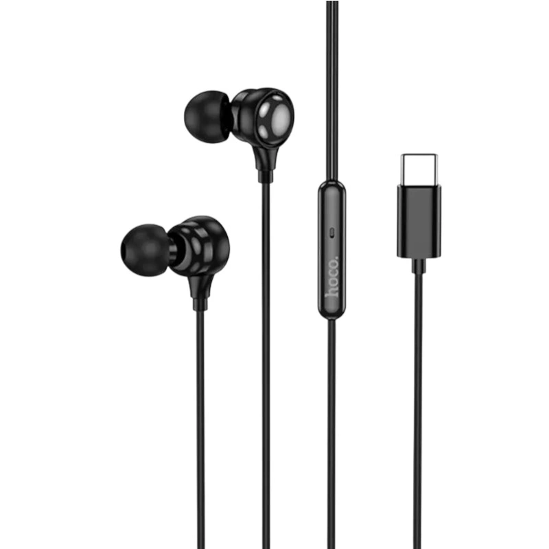 Hoco M116 Type-C Universal Headset – Black Hoco M116 Type-C Universal Headset – Black - Image 1