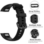 Honor Band 4/5 Soft Silicone Strap-Black - Image 2