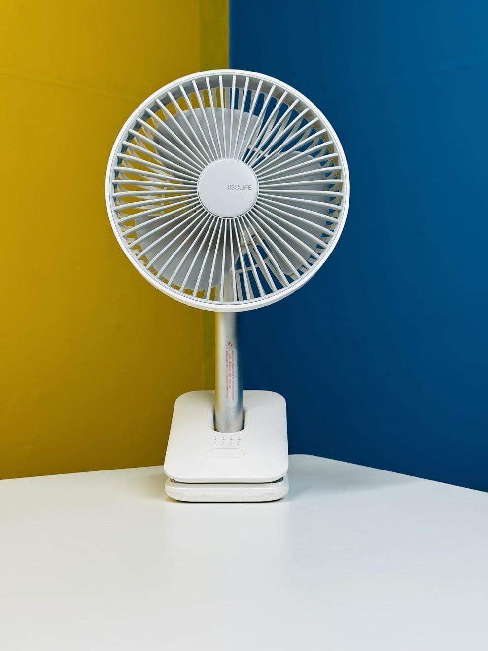 JISULIFE-FA13R-8000mAh-5-Speeds-Auto-Oscillation-Clip-Desk-Fan-White-6-990x1320 JISULIFE FA13R Rechargeable Clip Fan (8000mAh)- White Color - Image 1