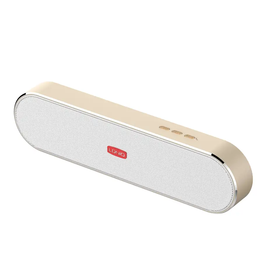 LDNIO-BTS15-Golden-Color LDNIO BTS15 Portable Bluetooth 5.0 Wireless Speaker – Golden Color - Image 1