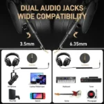 MAONO MH700 Monitoring Headphones – Brown - Image 2