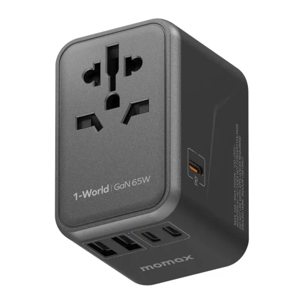 Momax-1-World-65W-GaN-Convenient-Travel-SocketUA8-600x600 Momax 1-World 65W GaN Convenient Travel Socket (UA8) - Image 1