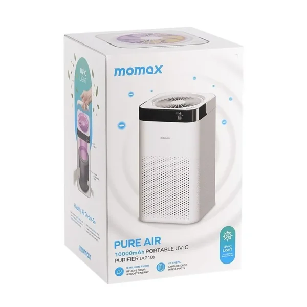 Momax-AP10-Pure-Air-Portable-UV-C-Purifier-600x600 Momax AP10 Pure Air Portable UV-C Purifier - Image 1