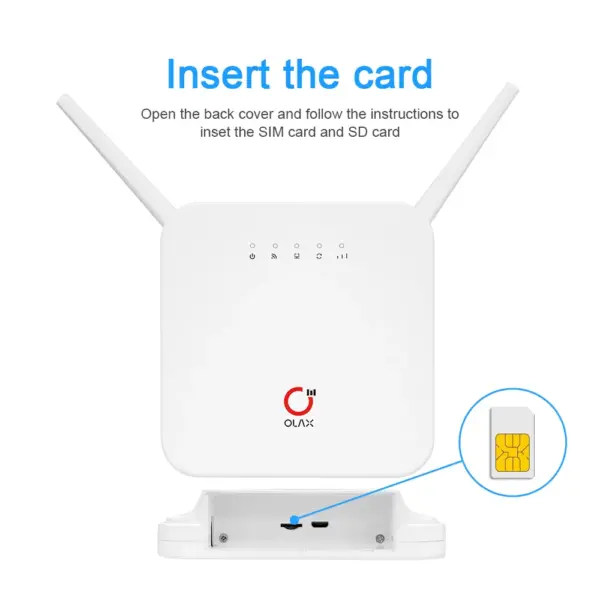OLAX-AX9-Pro-in-BD-600x600 OLAX AX9 Pro 300Mbps 4G SIM Supported WiFi Router with 4000mAh in Built Battery – White Color - Image 1