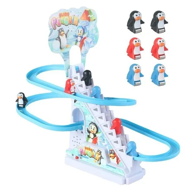 Penguin-Track-Slide-Toys-With-Lights-For-Kids-1 Penguin Track Slide Toys With Lights For Kids - Image 1