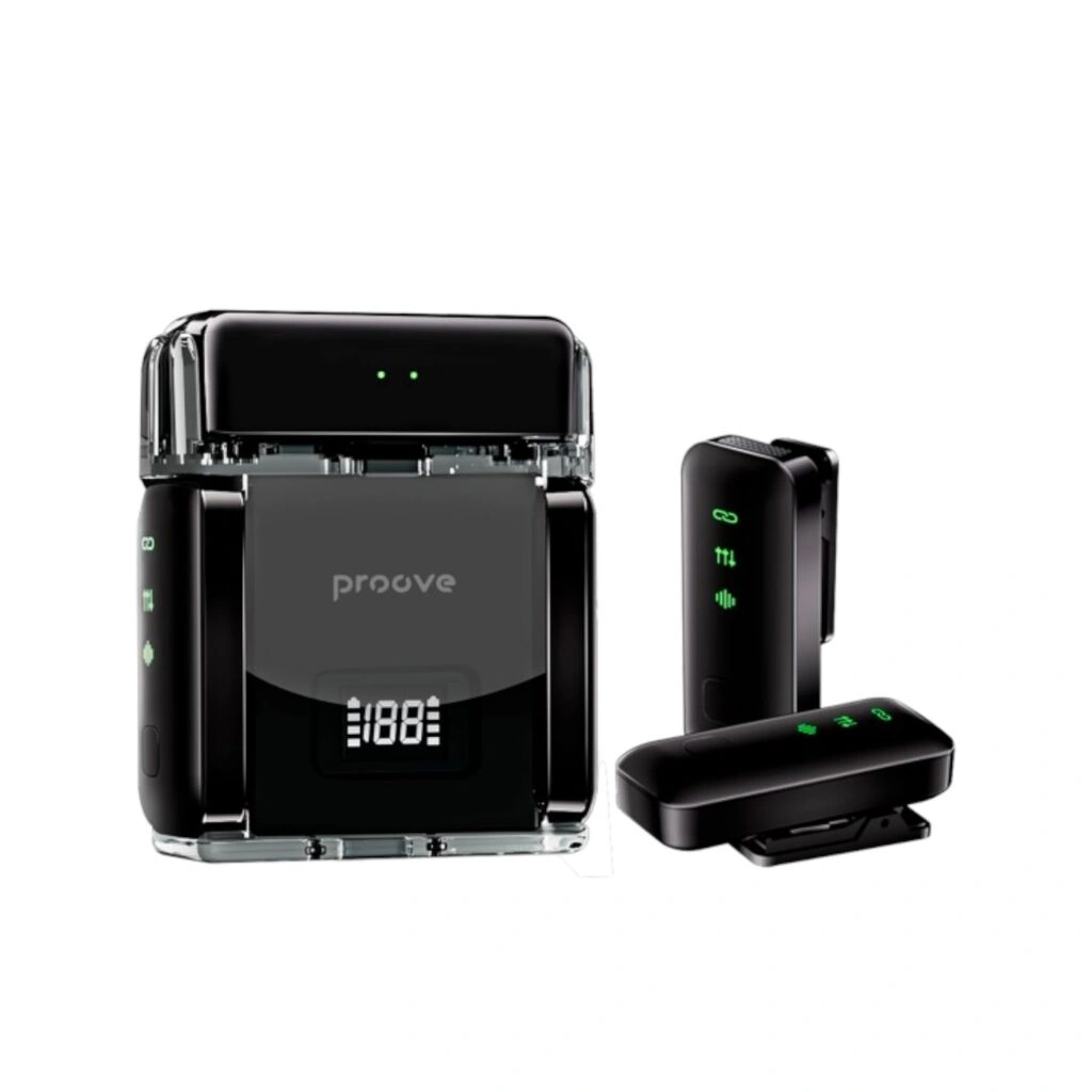 Proove Live Wireless Microphone For LightningType-C – Black Proove Live Wireless Microphone For Lightning/Type-C – Black - Image 1