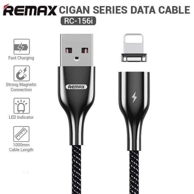 Remax-RC-156i-Cable-in-BD REMAX-RC-156I Magnetic Detachable Cable for iPhone – 1 Meter - Image 1