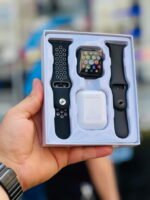 T55 Pro Max Smart Watch with Earbuds & Double Strap- Black Color - Image 2
