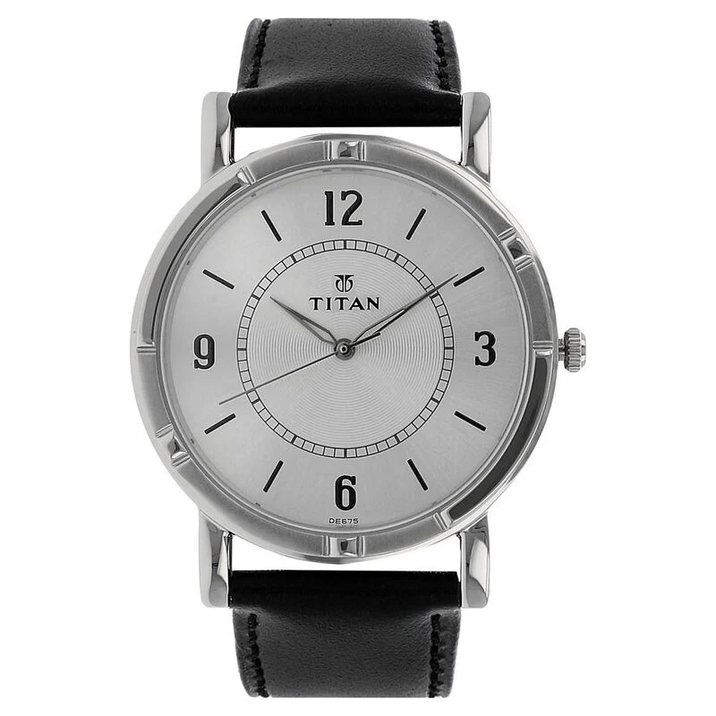 Titan-Quartz-Analog-Silver-Dial-Leather-Strap-Watch-for-Men-NN1639SL03-1 Titan Quartz Analog Silver Dial Leather Strap Watch for Men – NN1639SL03 - Image 1