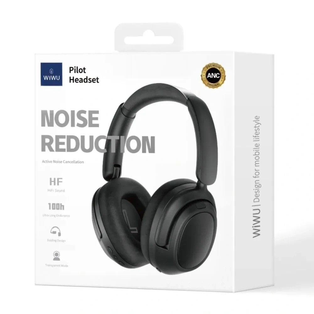 WIWU TD-03 Pilot Headset – Black Color WIWU TD-03 Pilot Headset – Black Color - Image 1