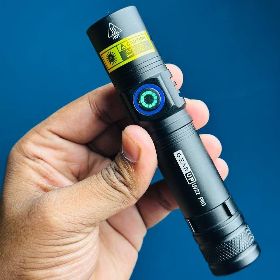 gearup_uv22_pro_365nm_ultraviolet_torch_1 GearUP UV22 PRO Rechargeable UV Fake Money, Checker, Sunglass UV Checker - Image 1