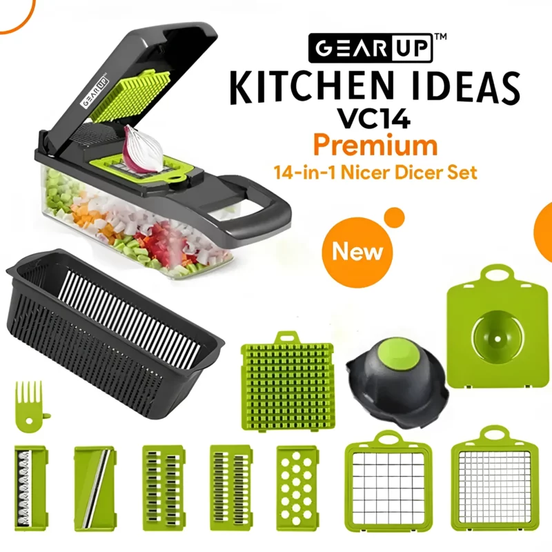 image-upscaled-18-800x800 GearUP VC14 Premium 14-in-1 Vegetable and Fruits Multifuction Cutting Slicer Kitchen Tools - Image 1