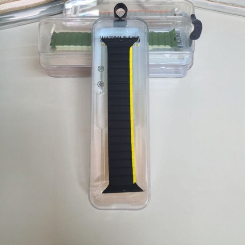 img-20240706-wa0007-800x800 Stop Line Magnet Strap For Smart Watch- 38/40/41mm- Black +Yellow Color - Image 1