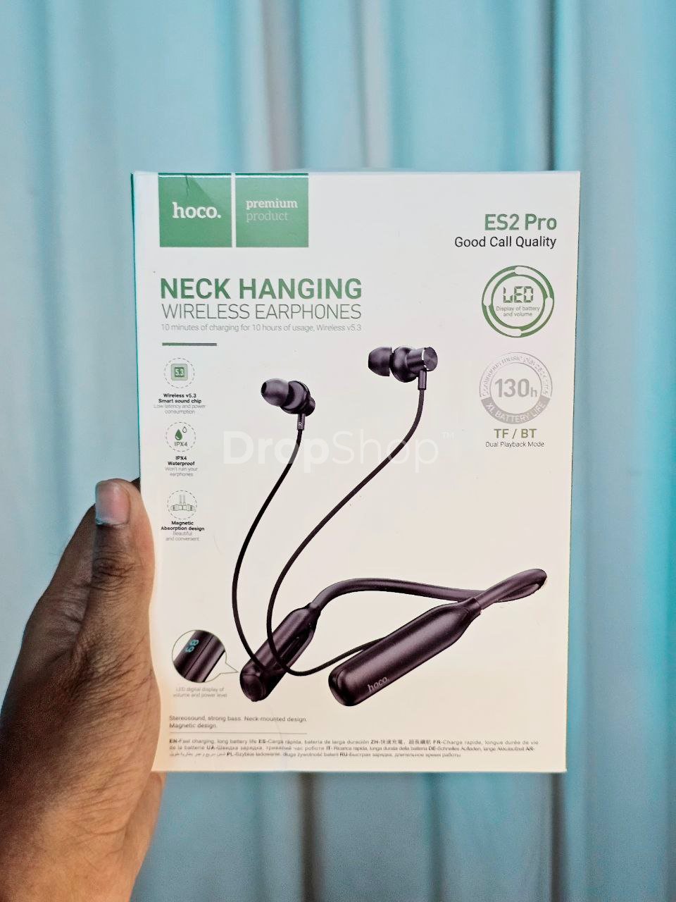 photo_2025-07-30-12.26.31-1 Hoco ES2 Pro Wireless Neckband – Black - Image 1