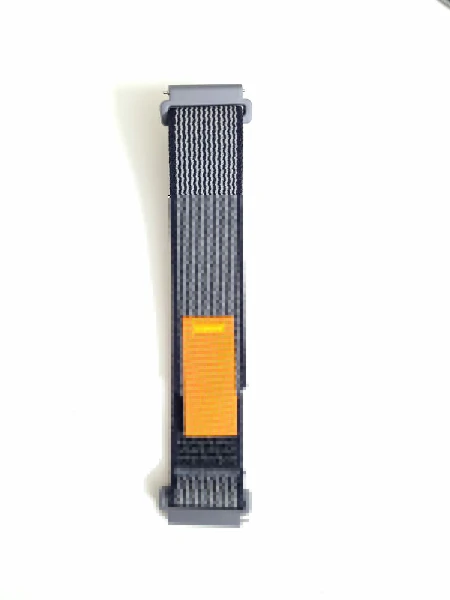 tm5znK7mxwP326bJgijH8JHFdKEiGWYxvcIJd9NF Pin Lock Dual Color Fabric Stap For Smart Watch-20mm -Black+Orange Color - Image 1